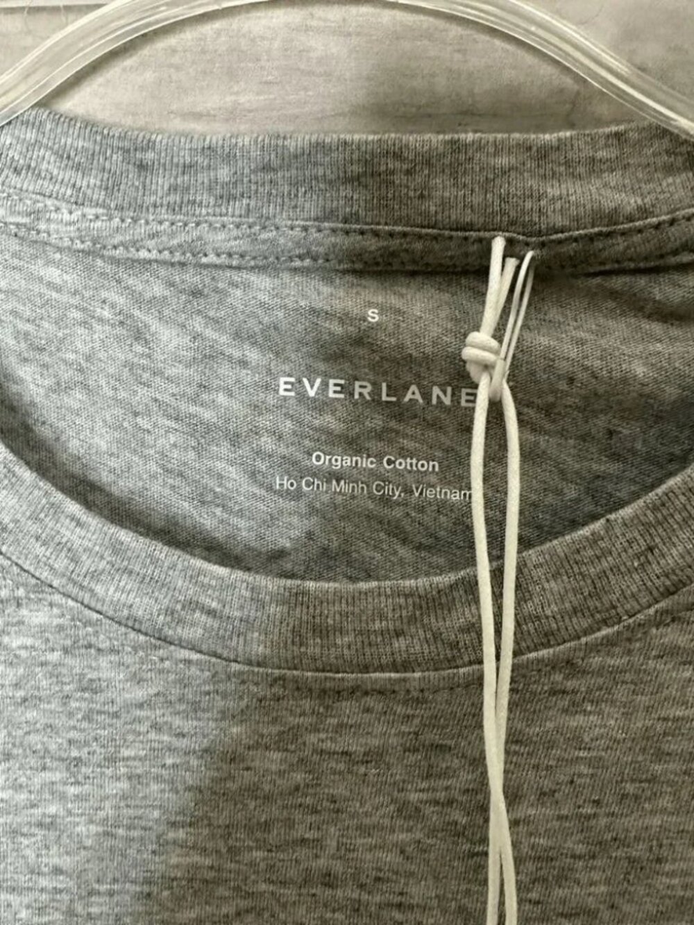 Everlane Womens Heathered Gray Organic Cotton Tee Shirt Size Small - Picture 7 of 8